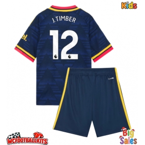 Arsenal Jurrien Timber #12 Replica Away Stadium Kit for Kids 2026-27 Short Sleeve (+ pants)